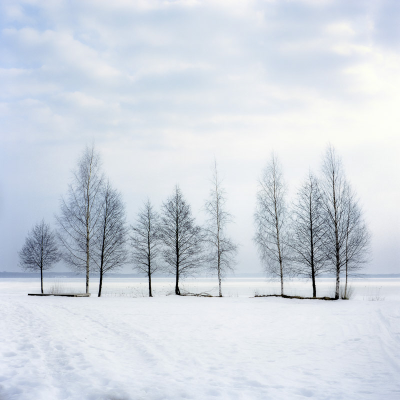 Landscape square format finland air horizon light winter spring