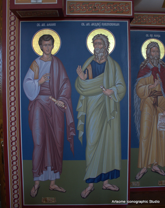 Orthodox iconography icons Byzantine frescoes freski ikoni church saint Nicholas religious biblical iconographer iconopisec zivopis iconostasis