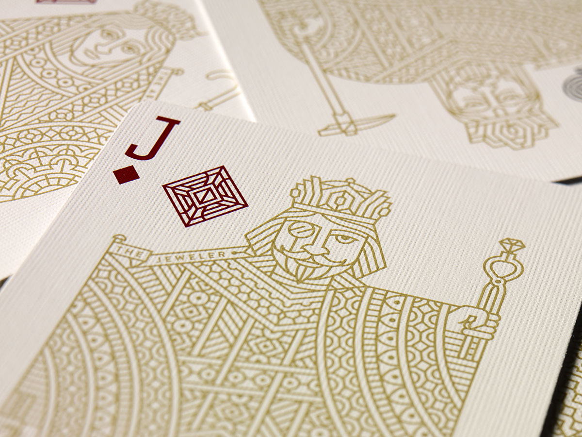 Playing Cards ace joker gold chad michael ILLUSTRATION  ornate intricate package design  design