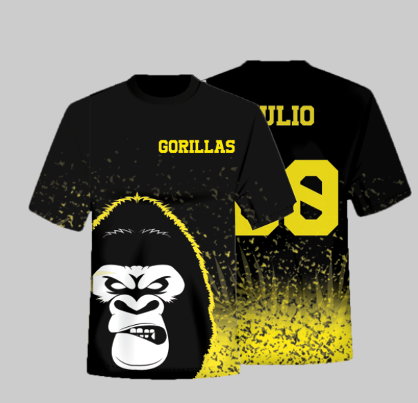 gorilla logo stencil High Contrast sports frisbee