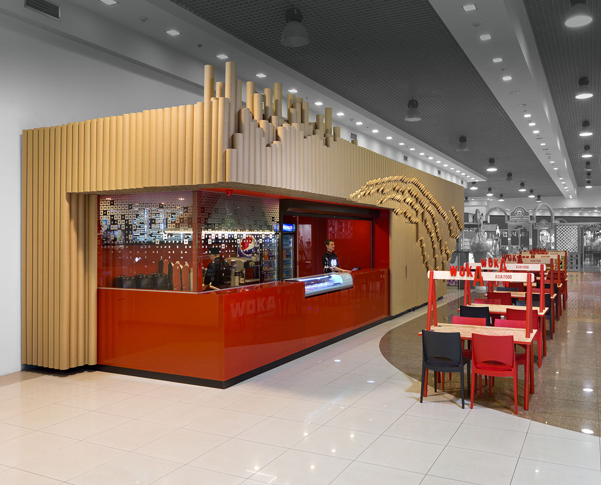 woka Food  court yod design lab nepyjvoda bonesko Interior restaurant cafe дизайн интерьера