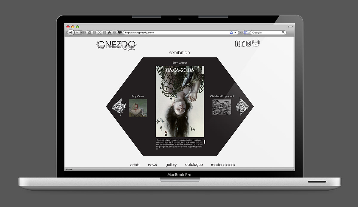 gnezdo art Art Gallery  corporate style site Corporate Identity artist