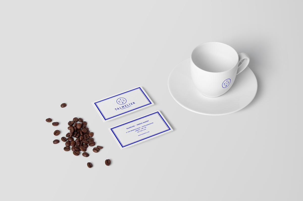 talmelier bakery French Coffee visual identity modern Food  blue shop Logotype corporate brand font stationary