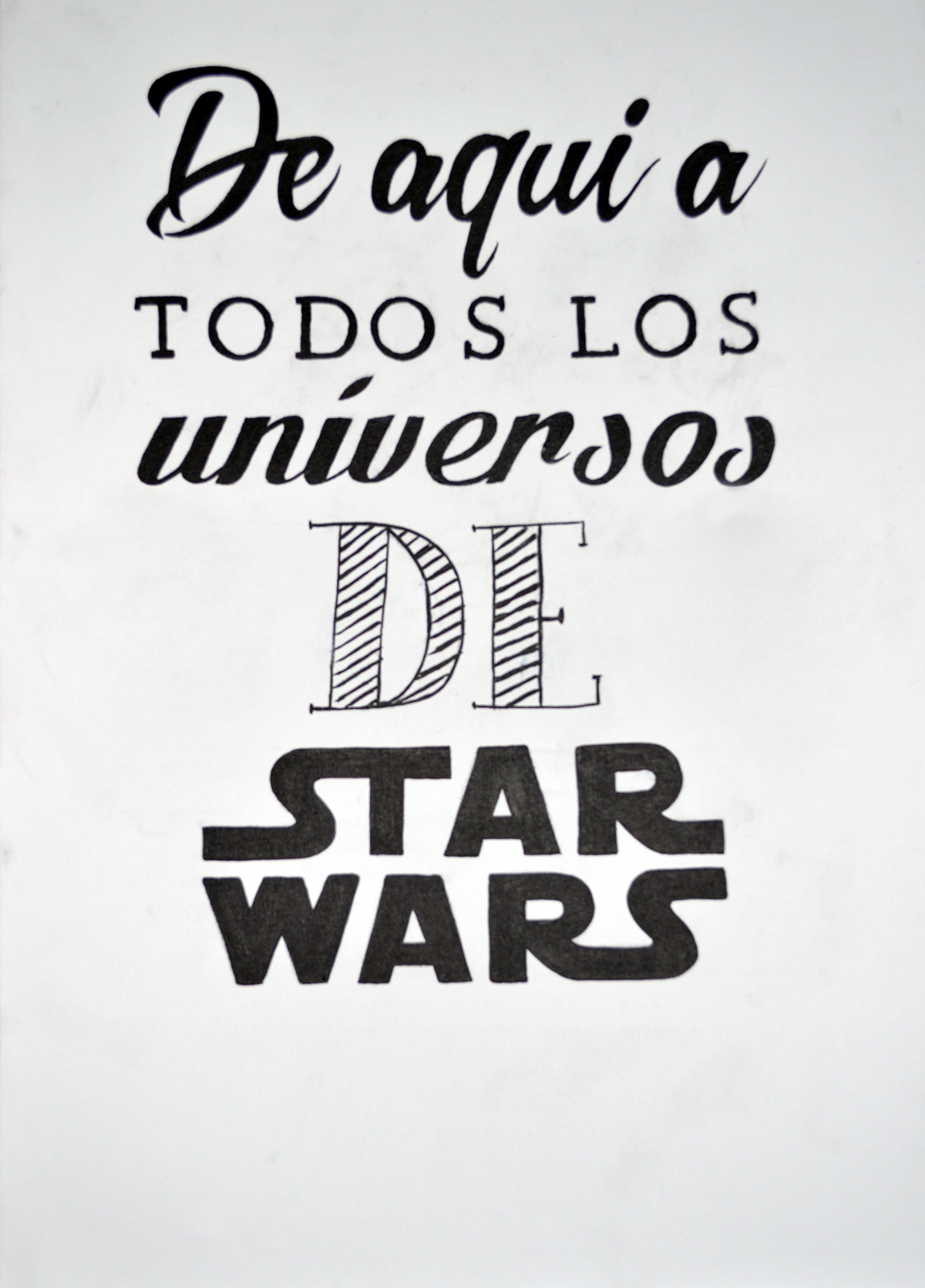 star wars lettering canvas
