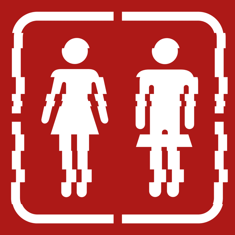 bathroom Gender TRANS Non-Binary sign wc