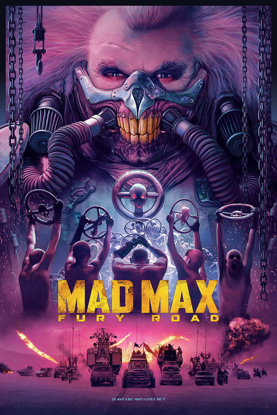 Fury Road ILLUSTRATION  Inmortan Joe Mad Max movie poster postapocalyptic Poster Design print print design  STEAMPUNK