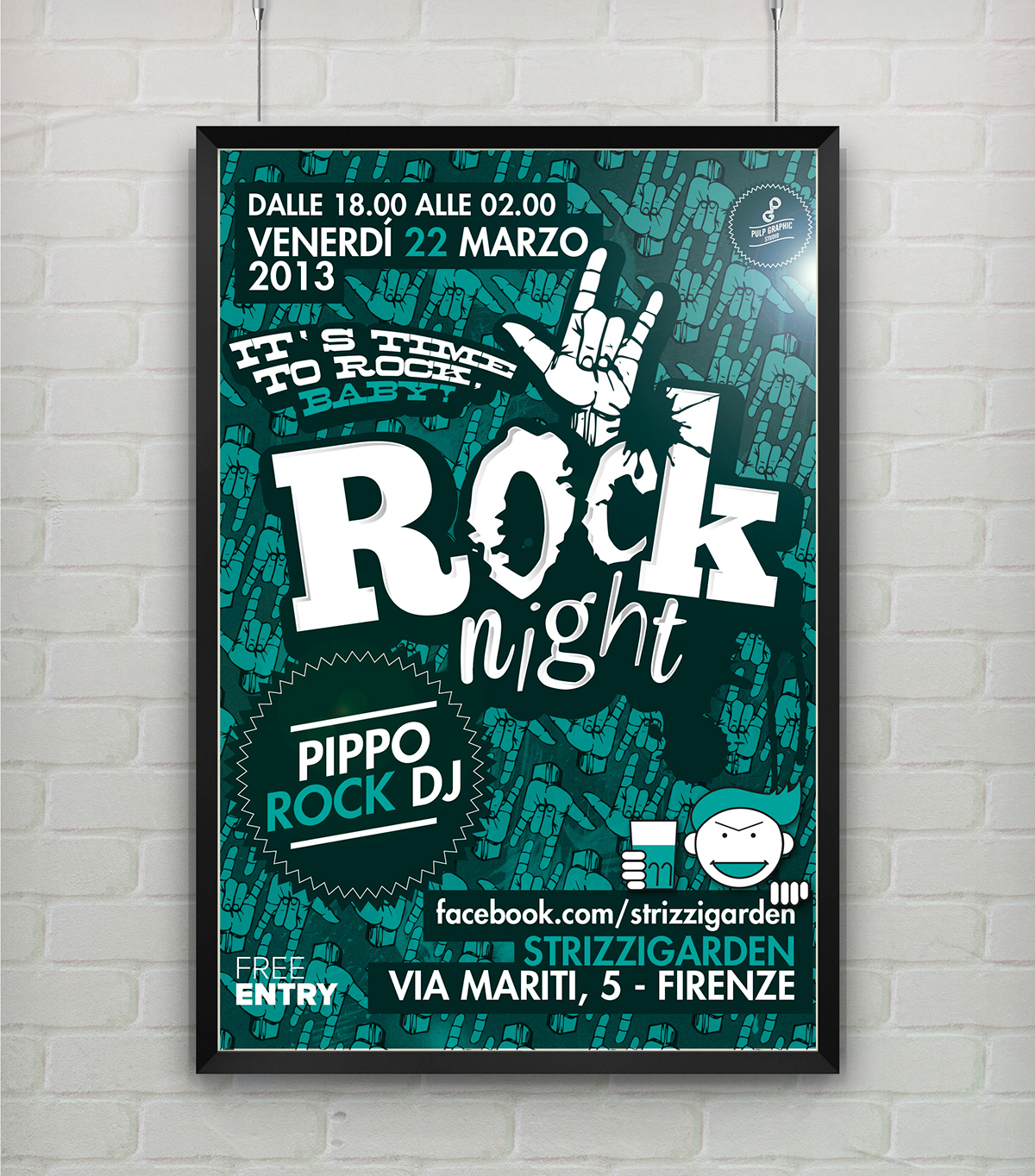 flyer  rock vector party night women dj pulpgraphic promo fiesta festa
