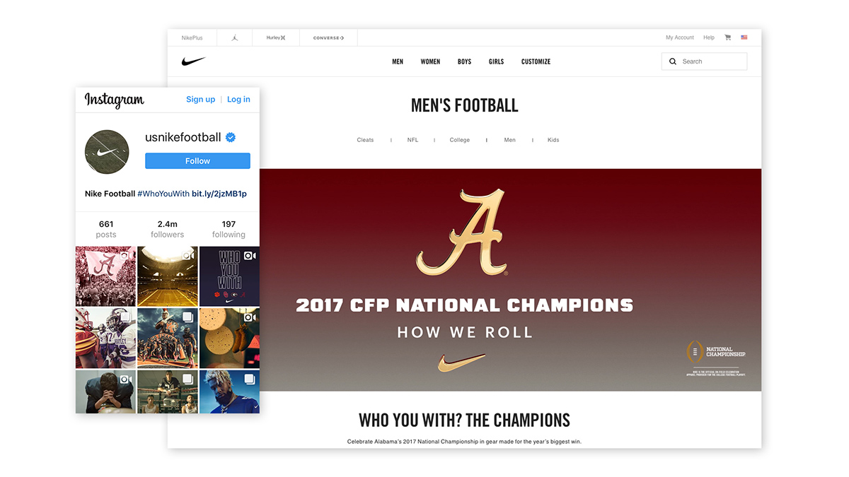branding  college football Nike sports