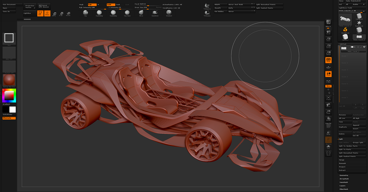 form language kitbashing Zbrush creative process