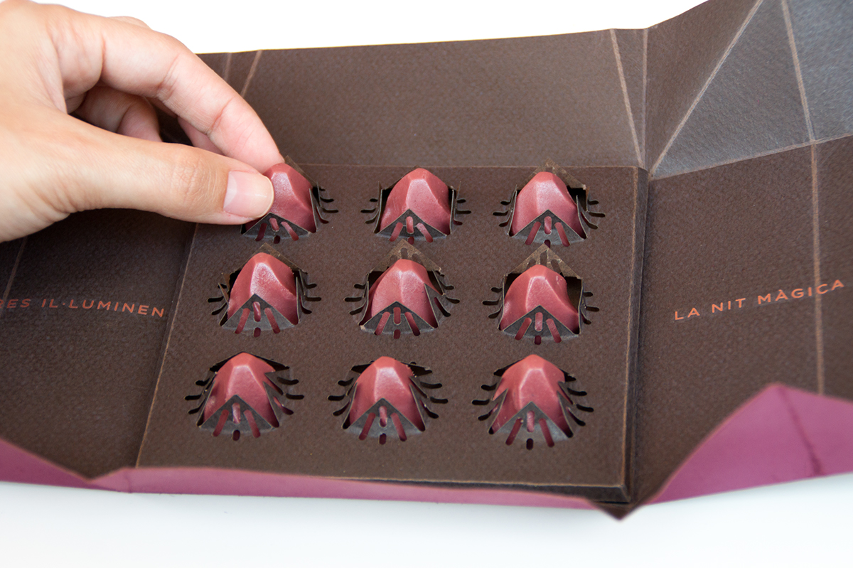 chocolate premium desig Sant Joan elisava laser cut gourmet fireworks barcelona pattern
