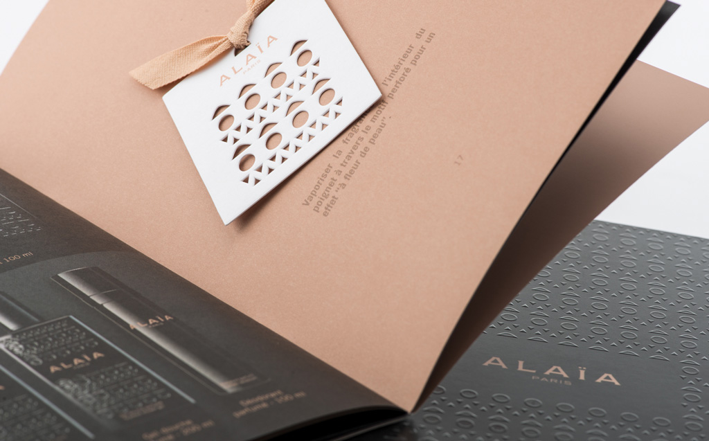 print alaia luxury design graphism press brochure Fragrance new