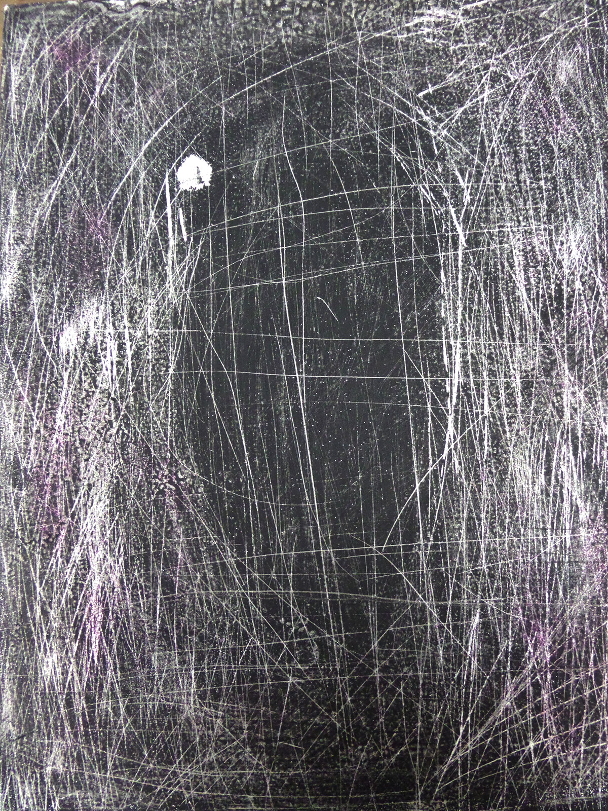 molly friend portrait sparkles Glitter black Scratches spray paint purple hair green hair lines Torso