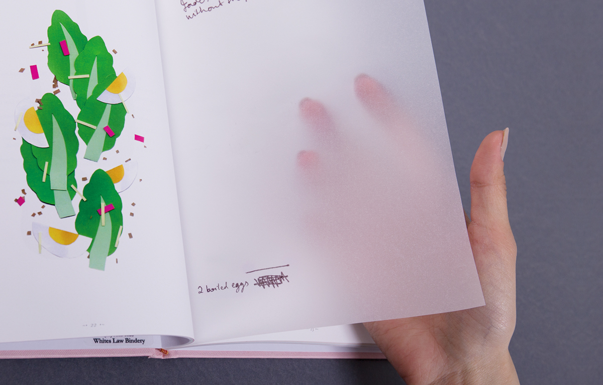 cookbook cooking Food  recipe paper design scanning colour cutting biglove