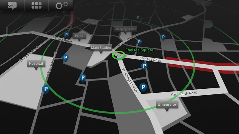 automotive   navigation interface design user interface map user experience information automotive ui Center Stack