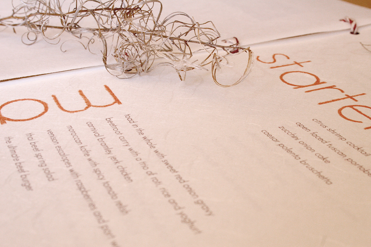 rustic  root  restaurant  Menu  typography  digital