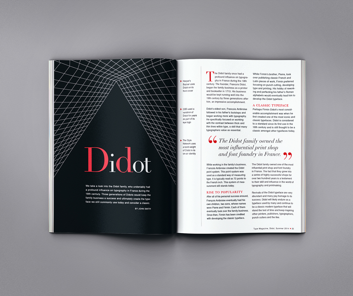 print magazine Didot Typeface type Layout black red louvre French minimal minimalistic modern negative Space 