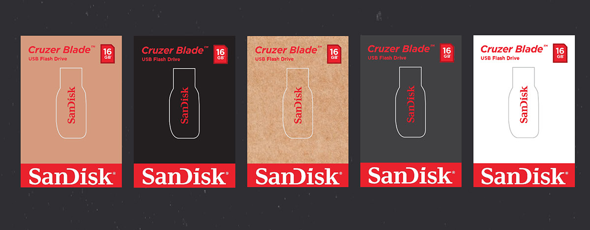Packaging Sustainable corrugated cardboard sandisk Cruzer Blade USB drive biodegradable affordable rice paper