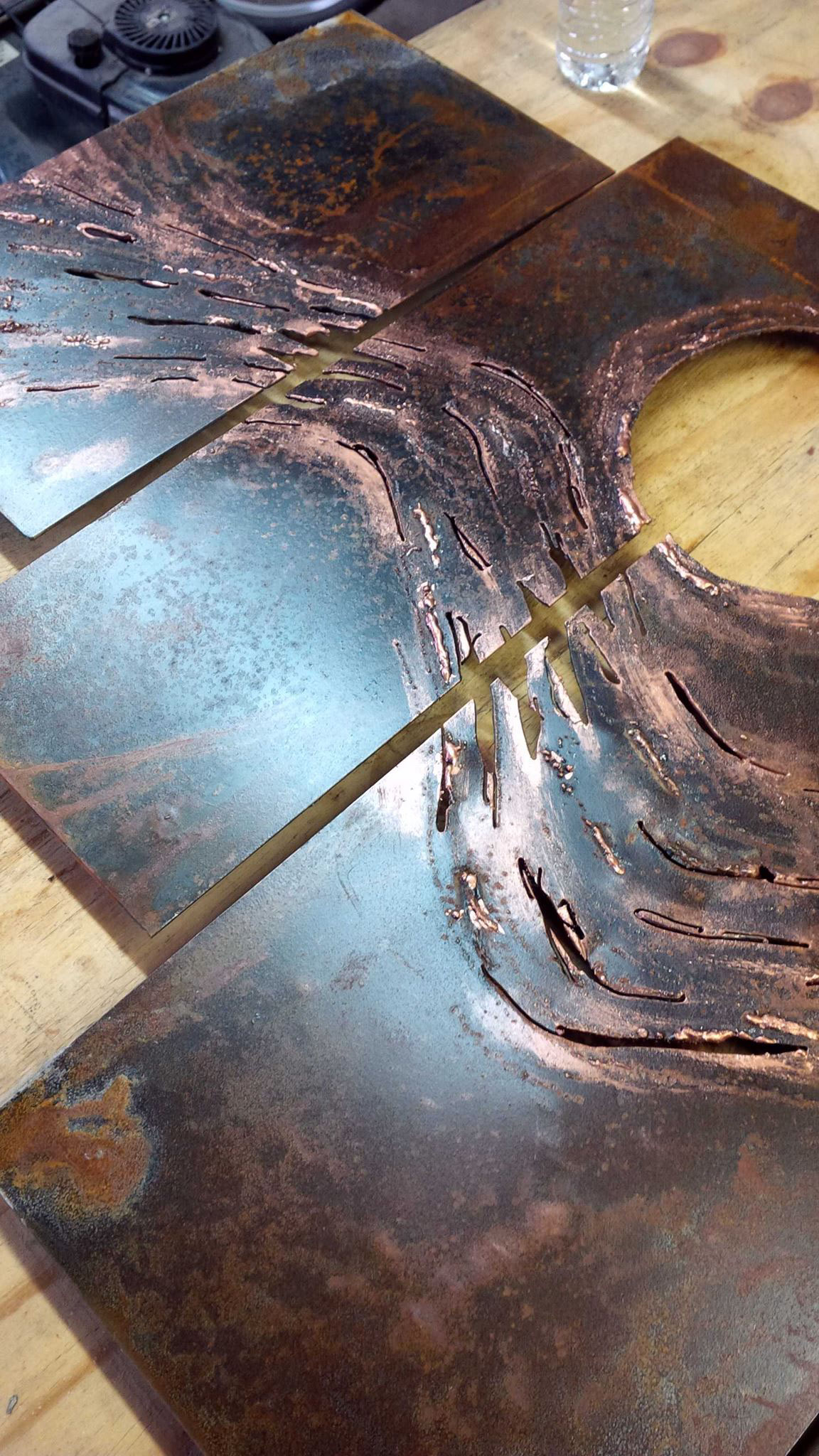KCAI metalart wallpiece metal copper welding