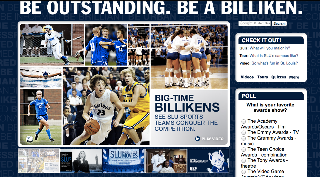 saint louis university be a billiken SLU st. louis University college billiken Mascot branding