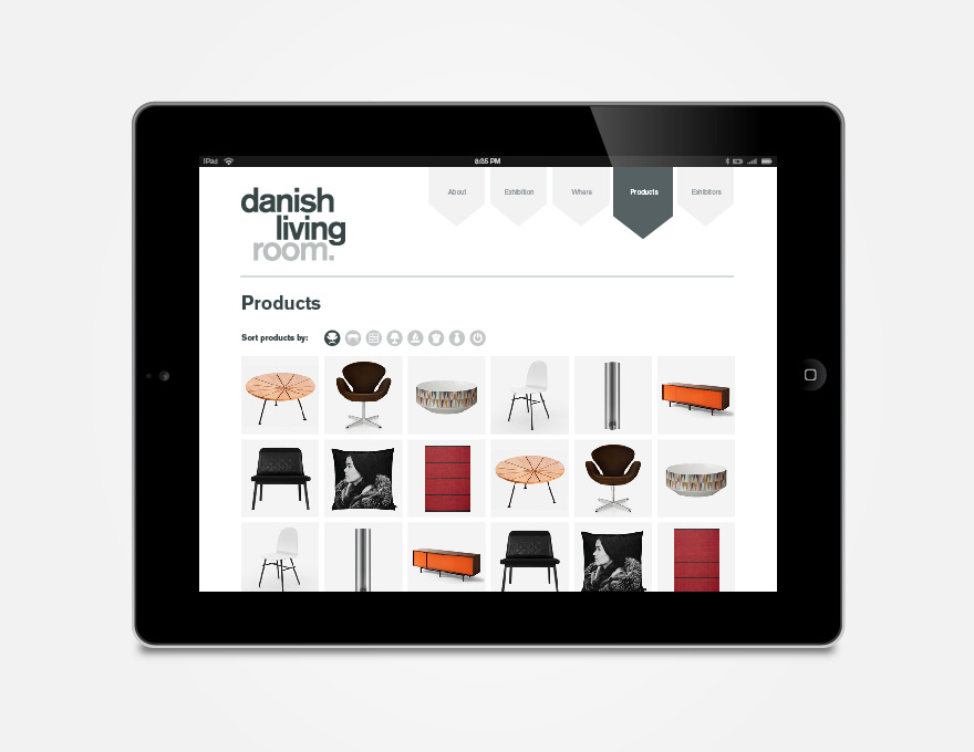 Interior furniture danish  Denmark milan Website mobile site Exhibition 