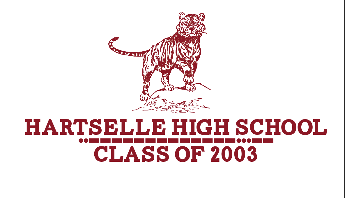 hartselle high Class Reunion red tiger Logotype carton Lost Type morse code aughties