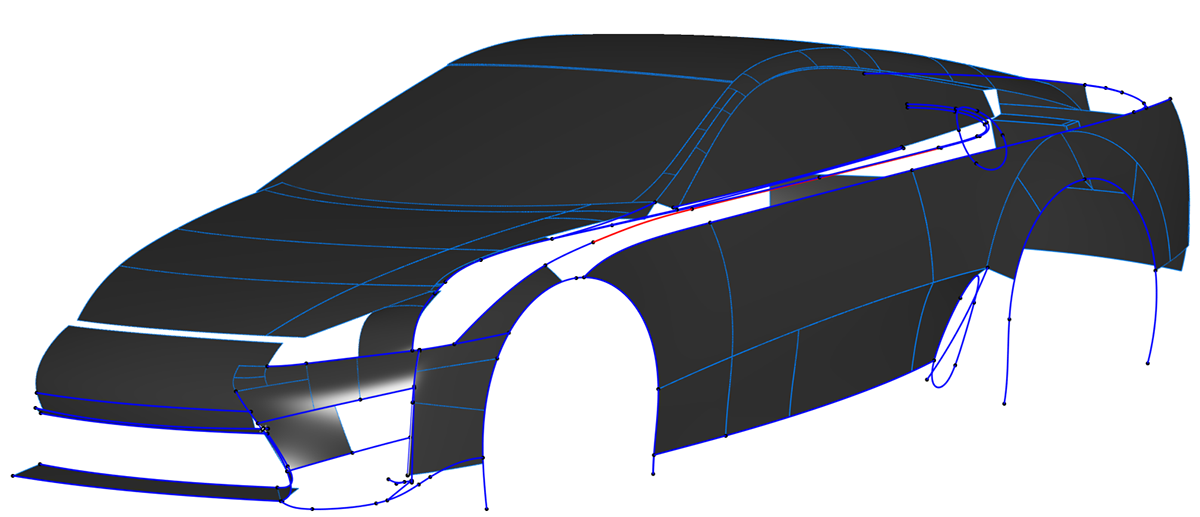 Catia Lexus LFA Automotive design Class A surfaces design Surfaces 3D model 3D