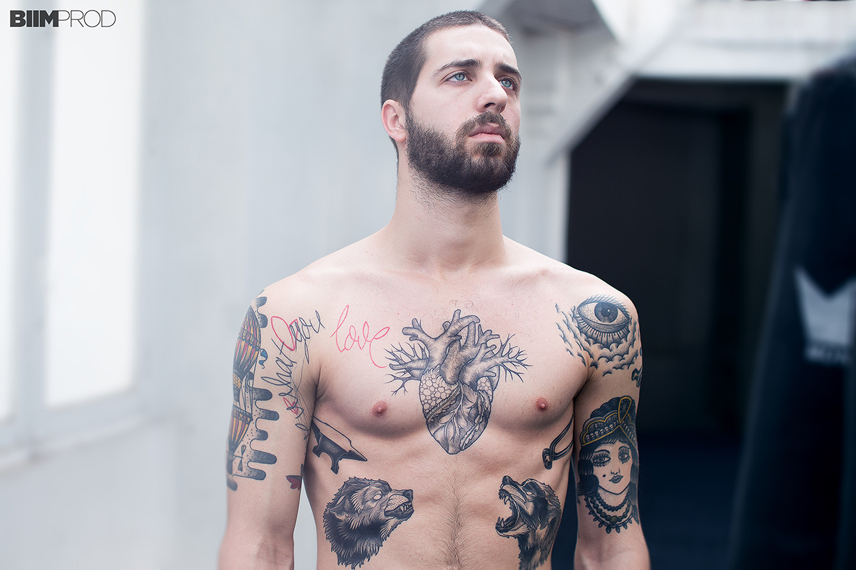 tattoo tatouage ink tatooing skin black and white portrait inspired biimprod Boxer Boxe david guersan
