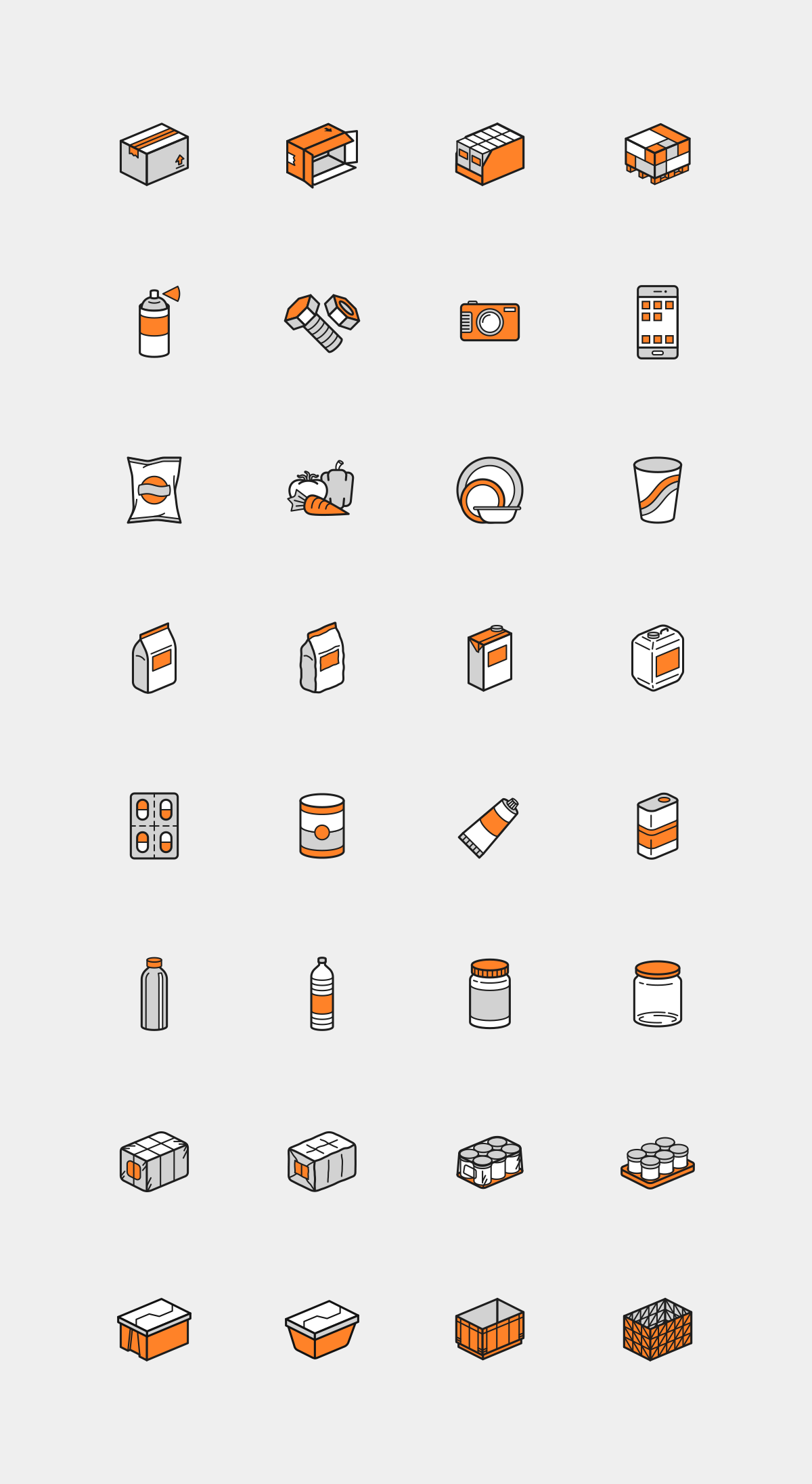 icons icon set vector warehouse flat design linework monotone icon design  UI Interaction design 