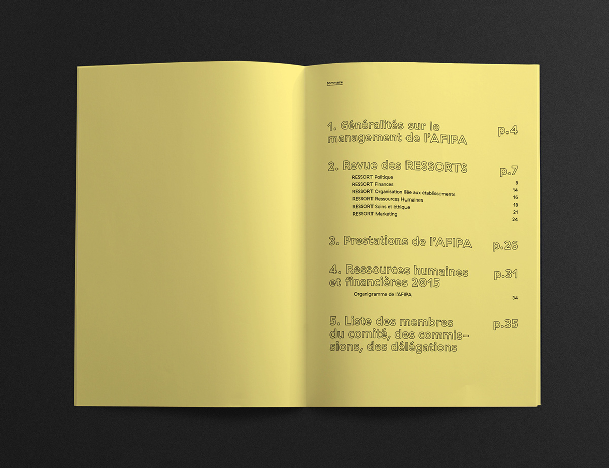 annual report Health typography   Association yellow