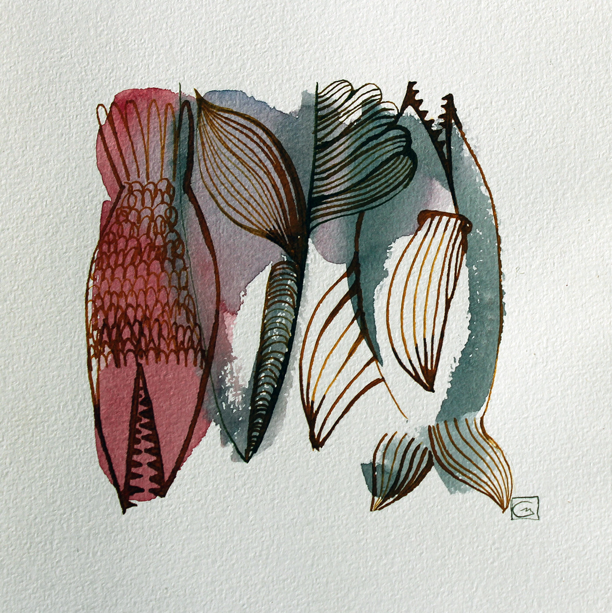fish sea watercolor aqua