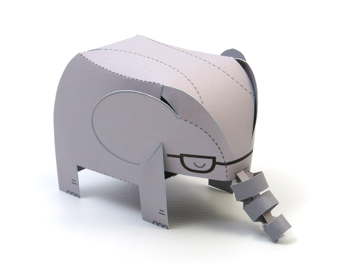 paper toy elephant paper engineering