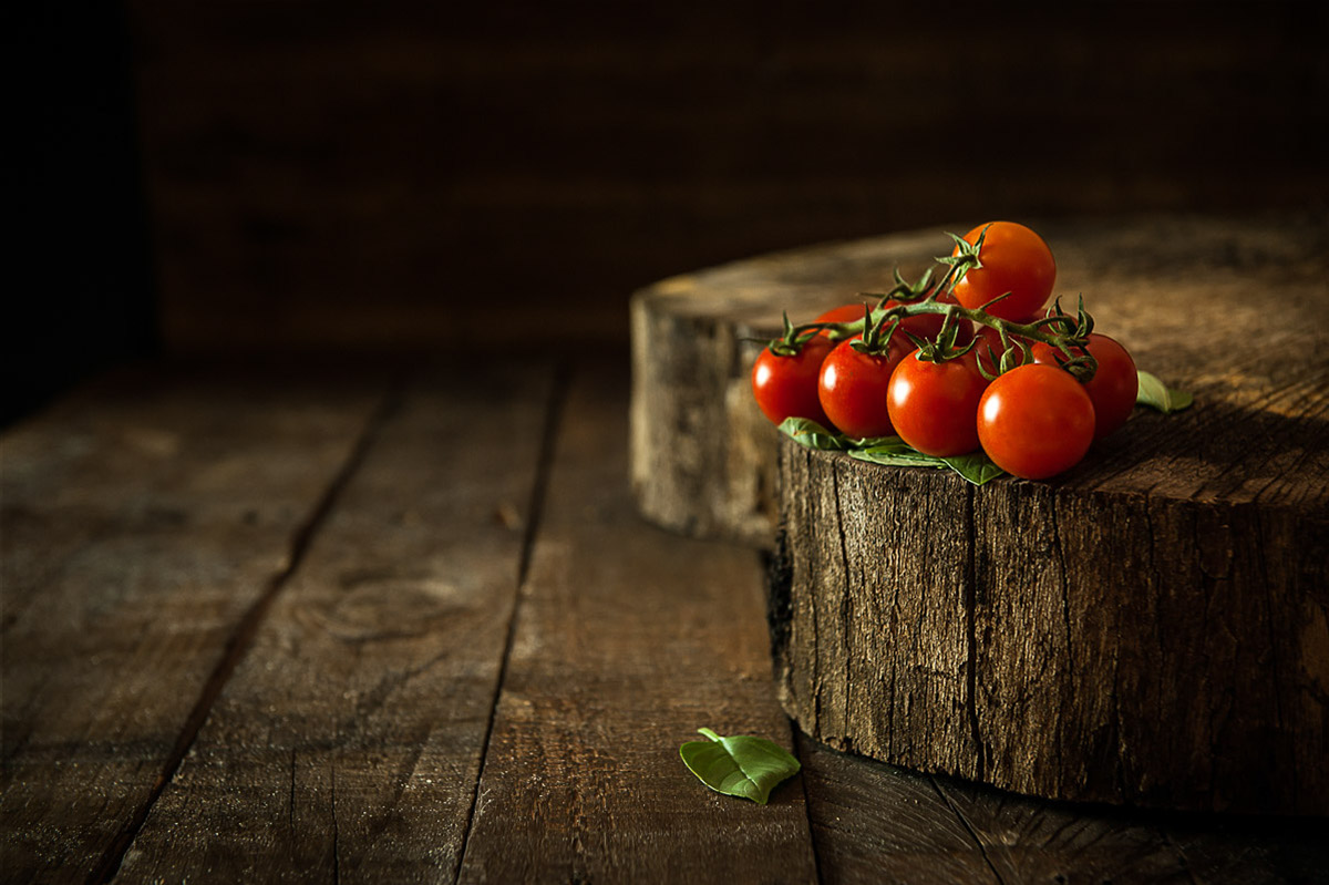 food photography Food  berries tomatoes dark and moody