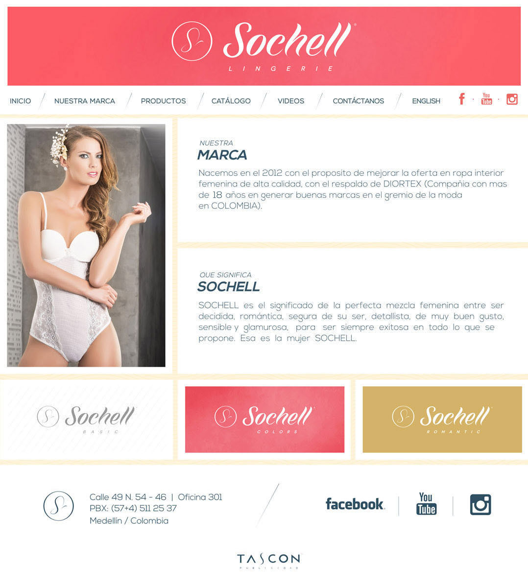 sochell Rebrand brand logo new Website design tasconpublicidad medellin colombia lingerie Ropa Interior mujer