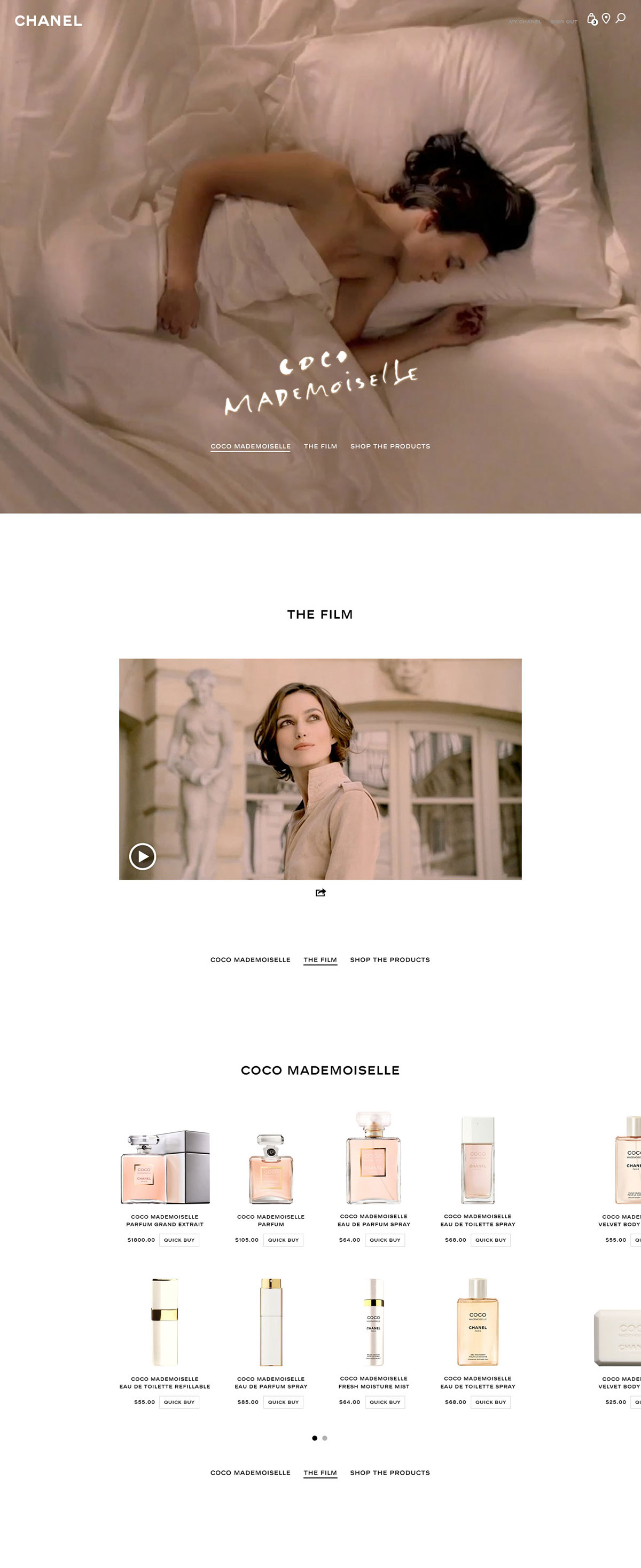 chanel beauty Luxury Fashion luxury Ecommerce Website