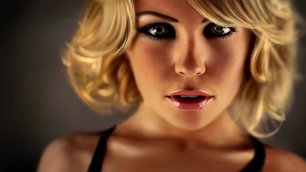 portrait digital painting women Realism photoreal