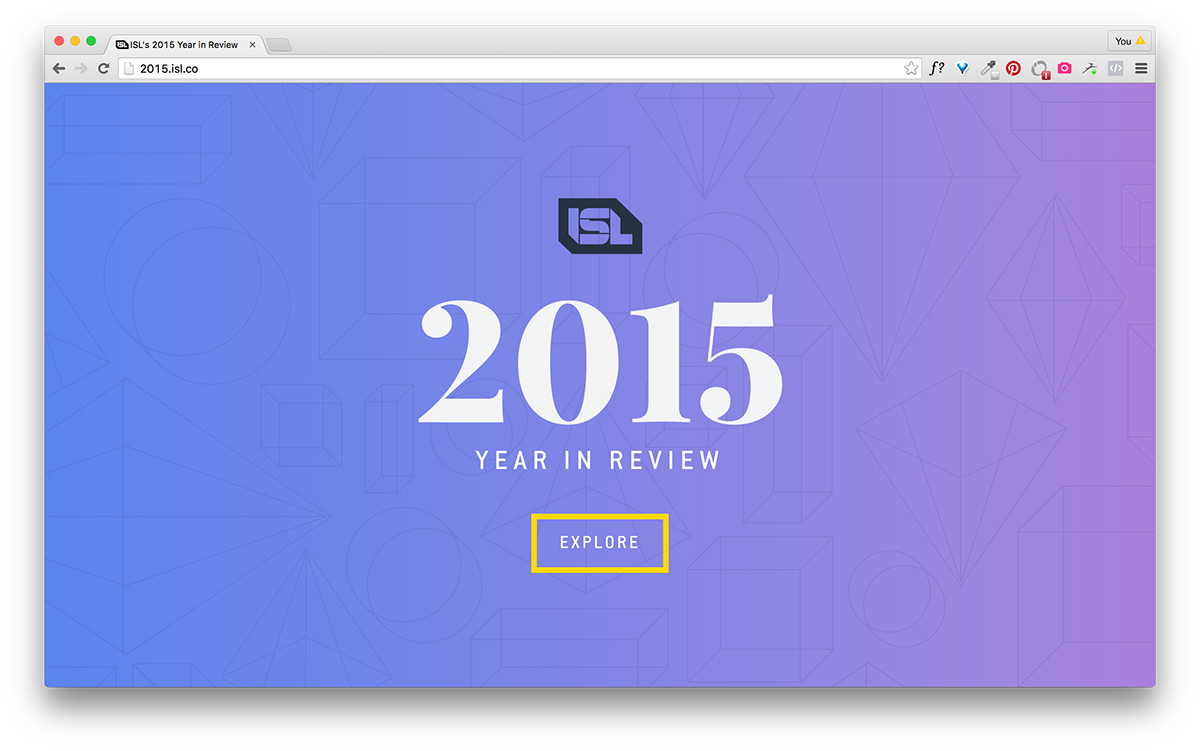 year in review body paint UI microsite Front end development gradient gif