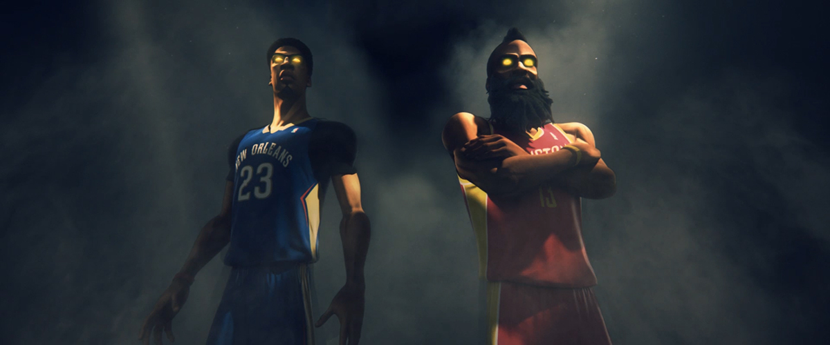 Adobe Portfolio NBA 2k16 basketball videogame game la steph curry Anothony Davis James Harden Michael Jordan bulls cinematic Devastudios