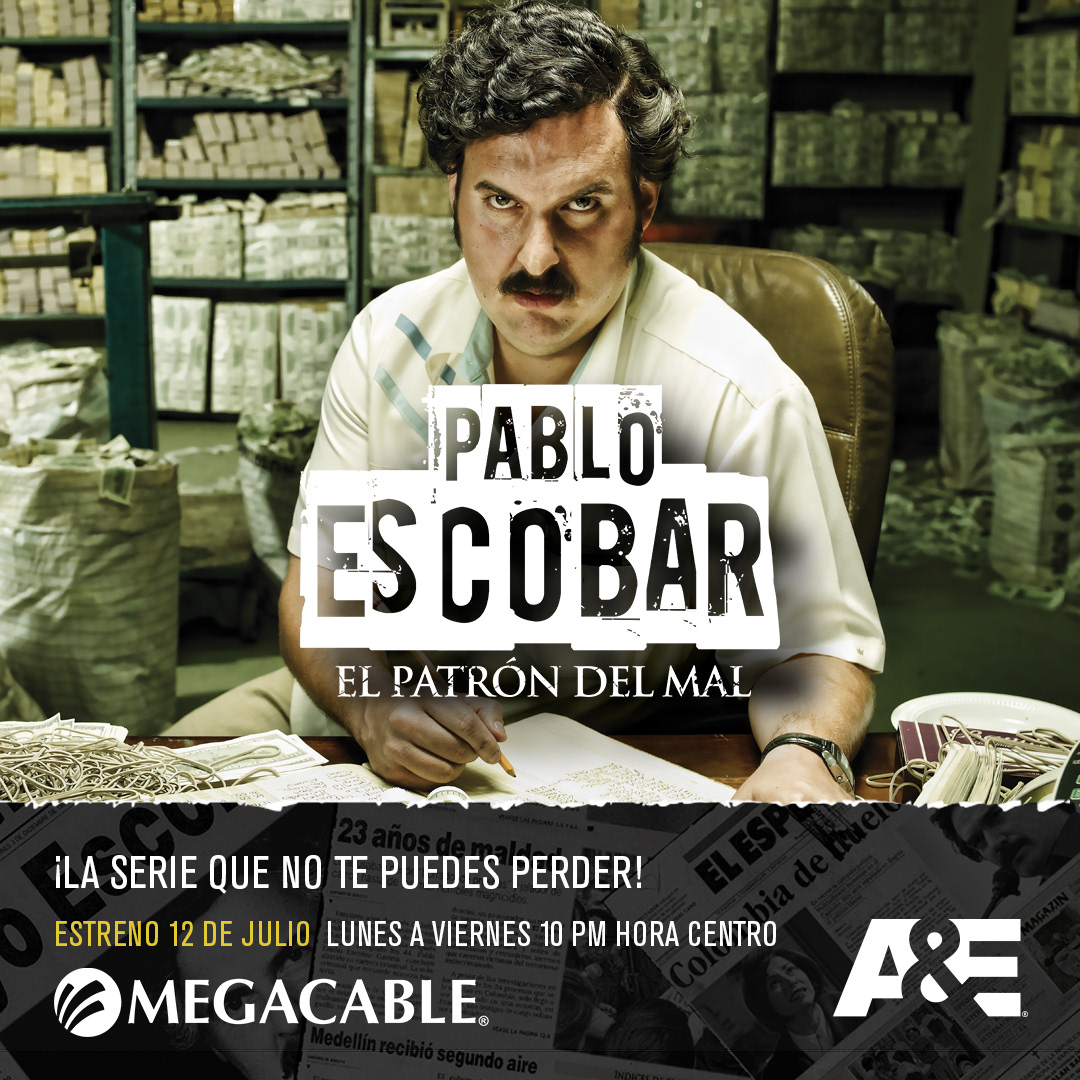 A&E campaña publicitaria creatividad marcas marketing digital Pablo Escobar publicidad serie tv Thera Media