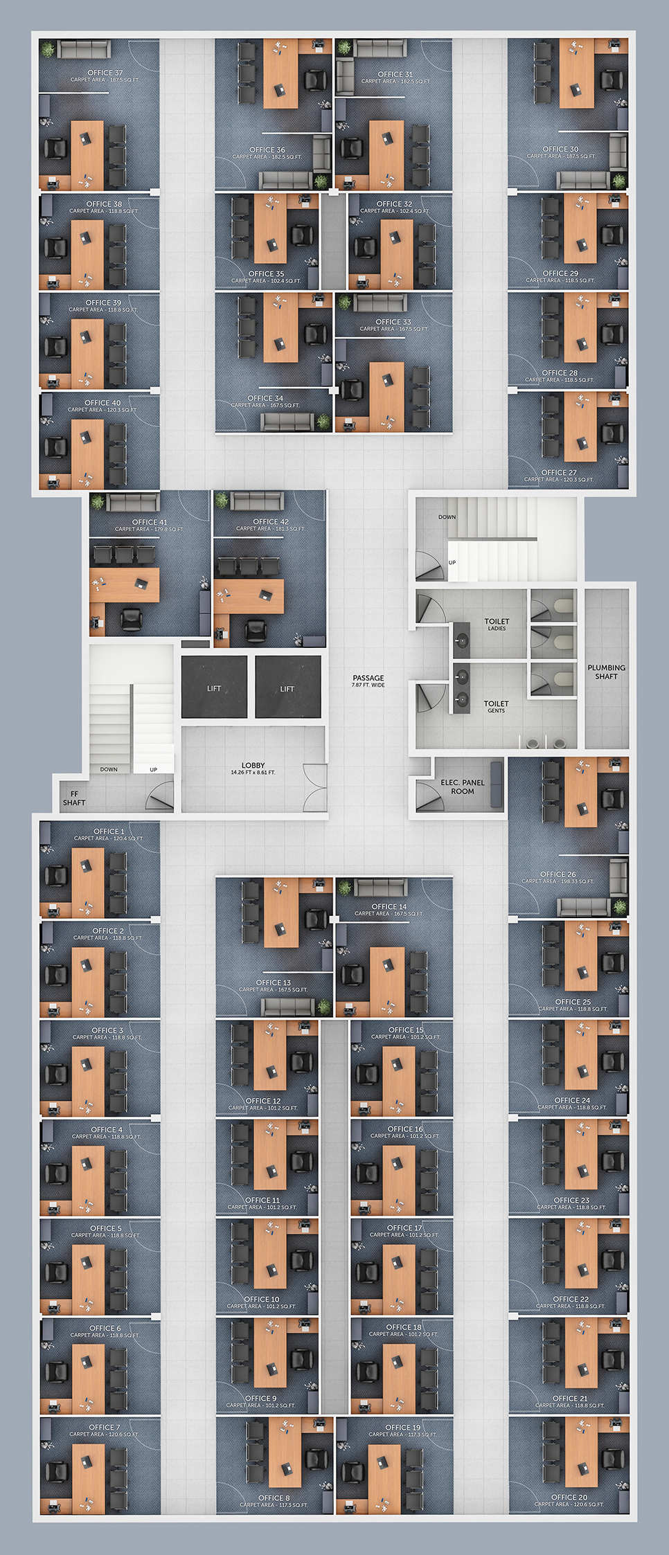 Layout 3D Render rendering architectural Plan layout plan furniture layout layout render