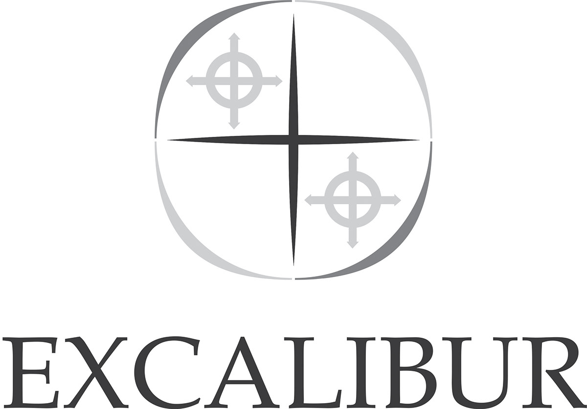 excalibur Pergaminho brasão medieval marca