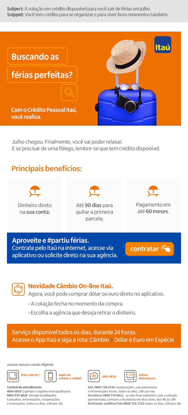 banco campanha digital e-mail e-mail marketing Itaú kv marketing   corporativo key visual
