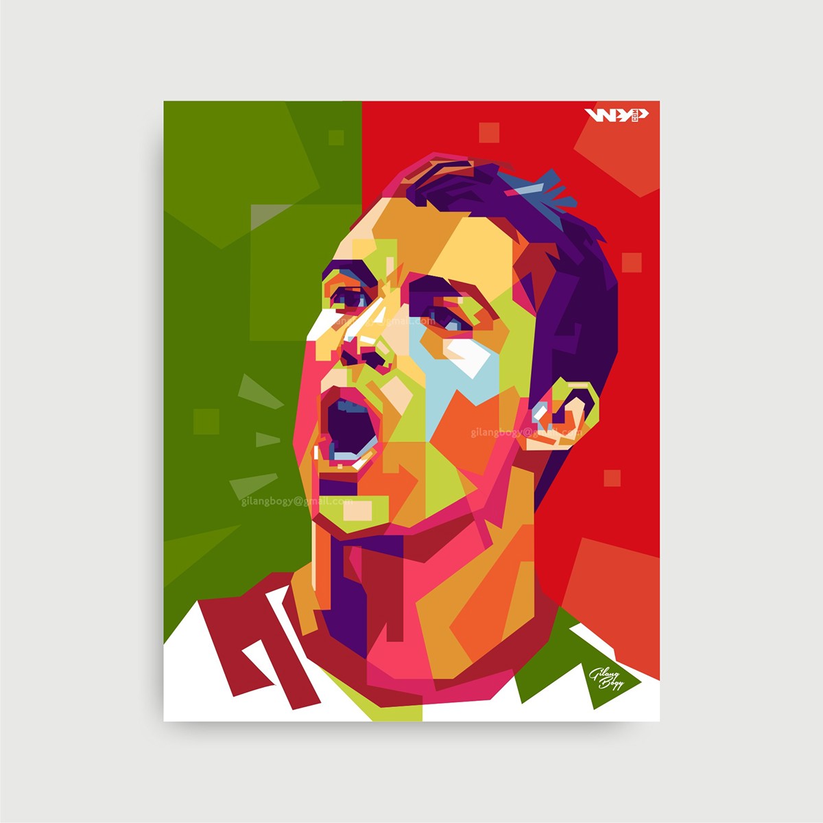 WPAP Pop Art portrait artwork colorful footballer poster euro 2016 sport GILANGBOGY