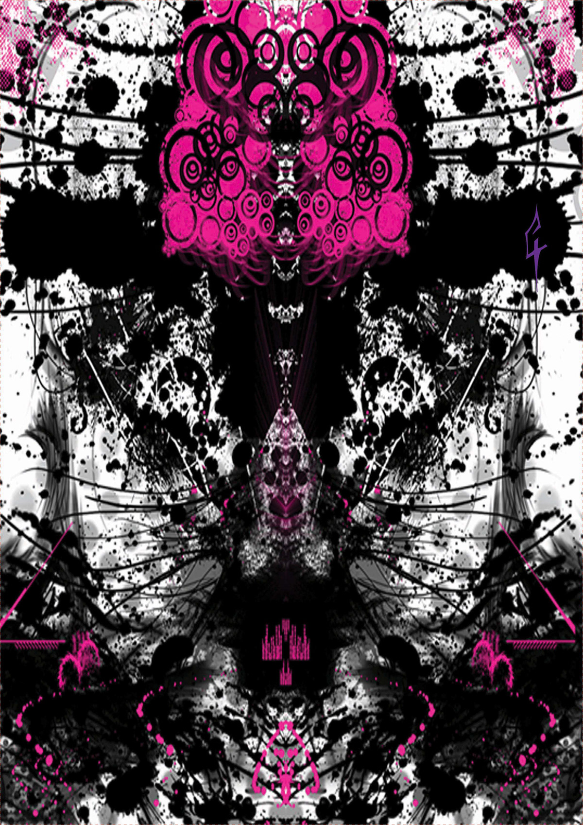 graphic design media mixed copyright art artist splatter print poster face abstract