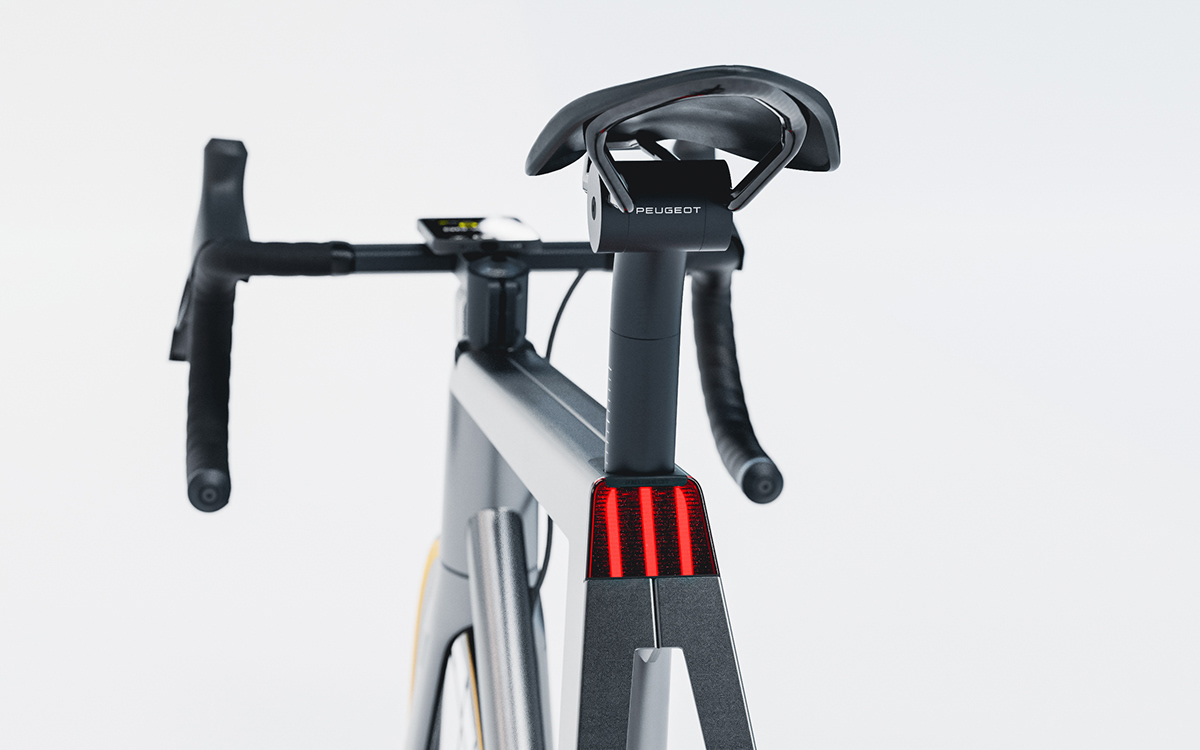 automotive   Bicycle Bike CGI concept Cycling Digital Art  PEUGEOT sport