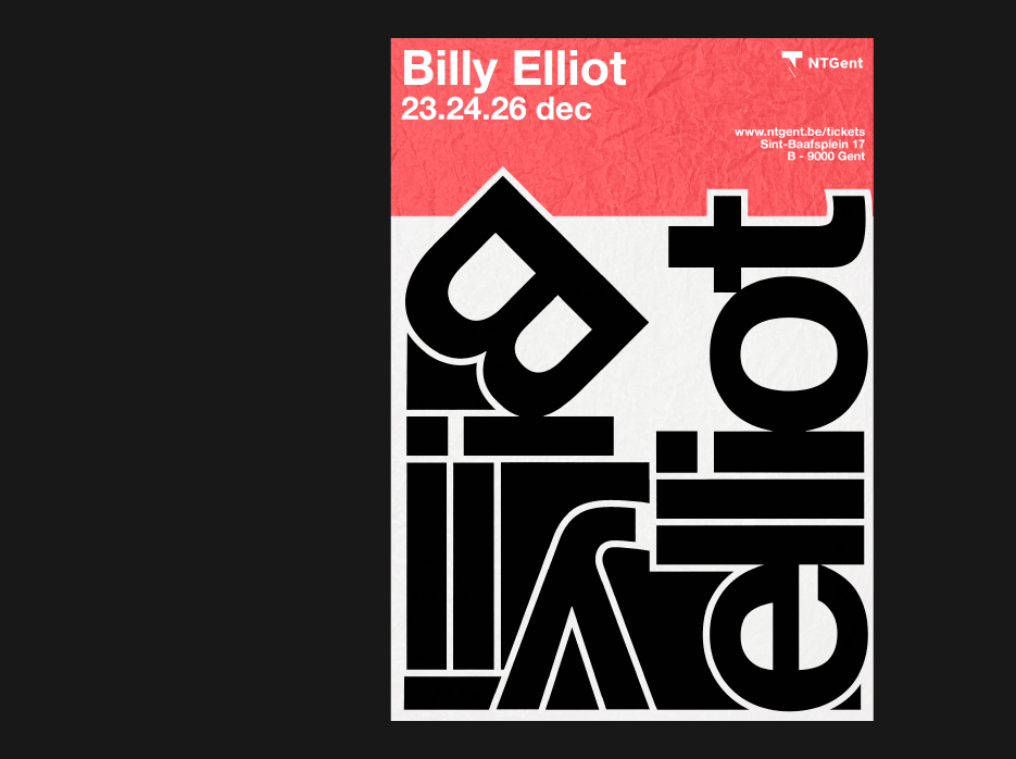 poster design Musical Billy Elliot typography   gif