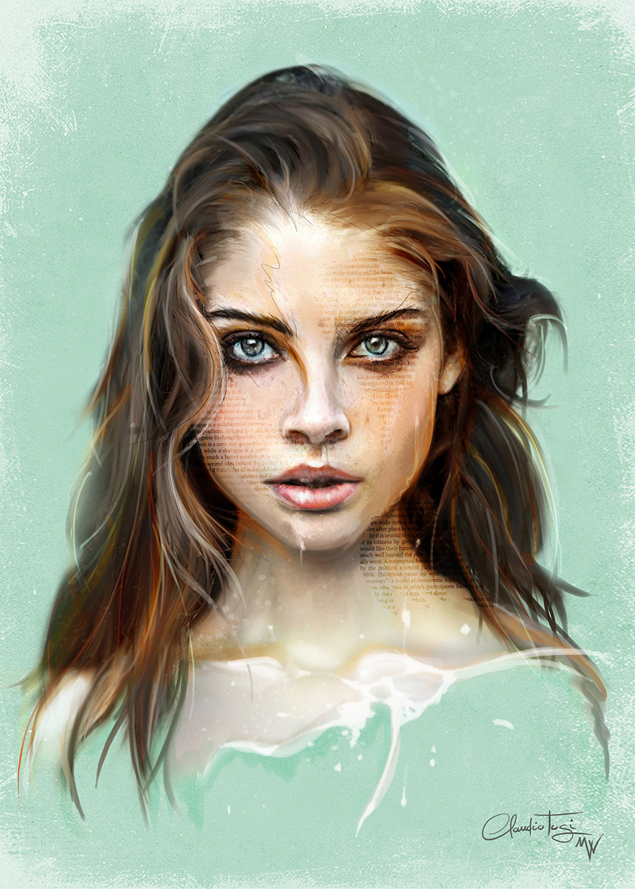 fashionportrait portrait figuredrawing woman eyes Expression colors artwork Drawing 