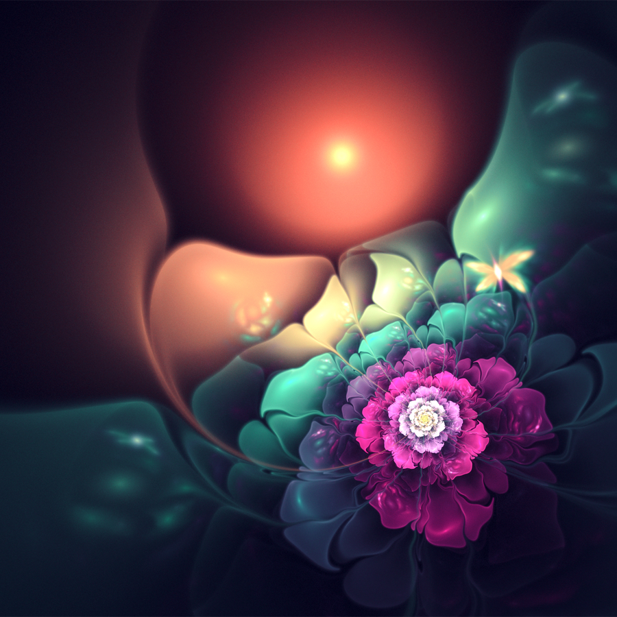 apophysis fractal flame flower digital art