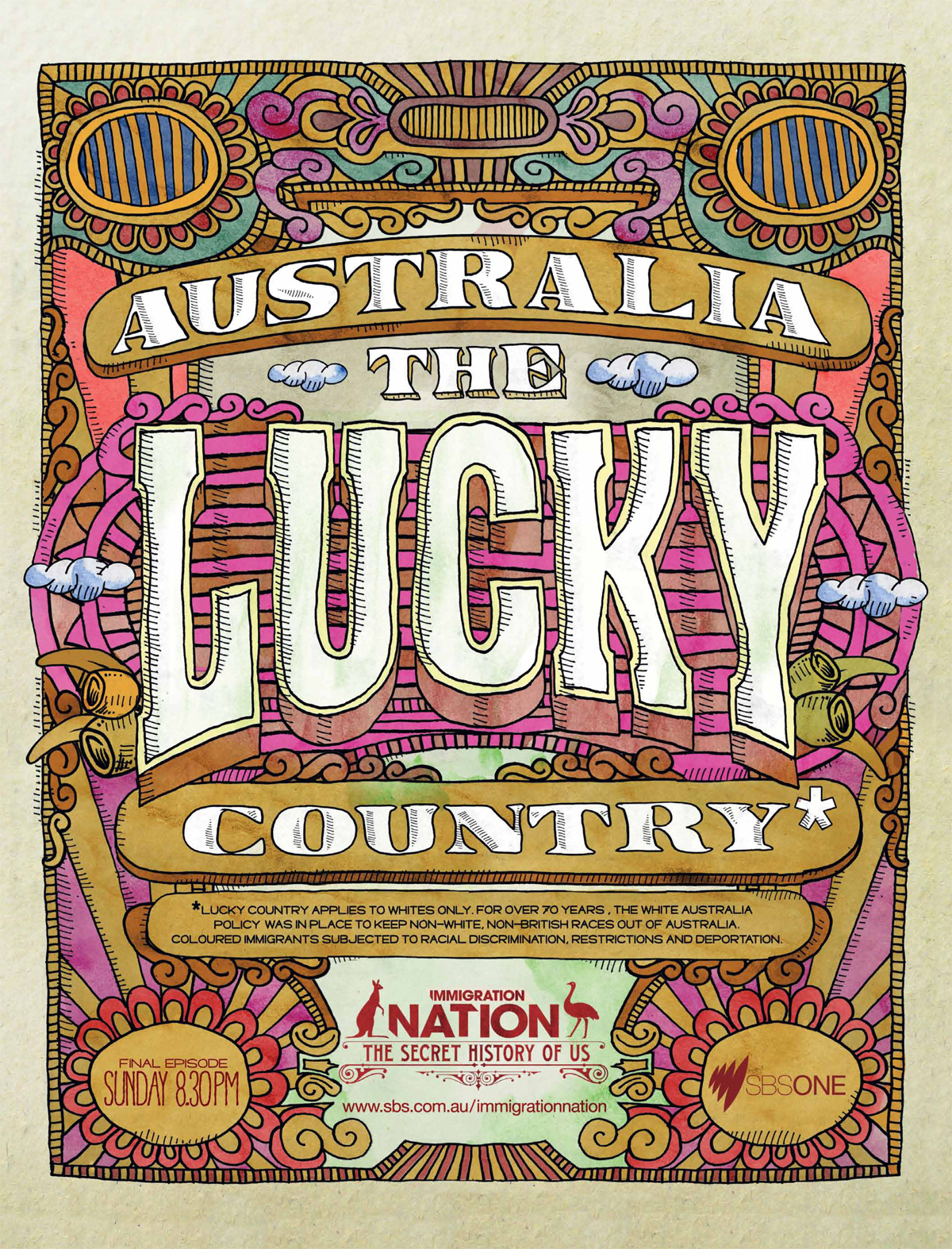 like minded studio LUCA IONESCU SBS Immigration Nation US Sydney engine Simon Robson lettering typography   Immigration
