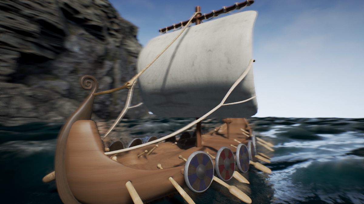 VIKING SHIP 3D Unreal video game UV texturing