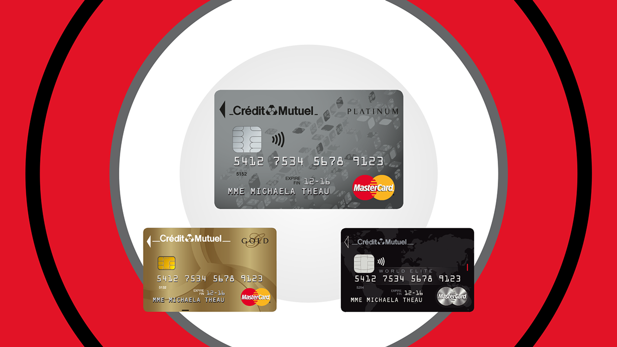 Adobe Portfolio credit card mastercard corporate Bank crédit mutuel Character personal assistant